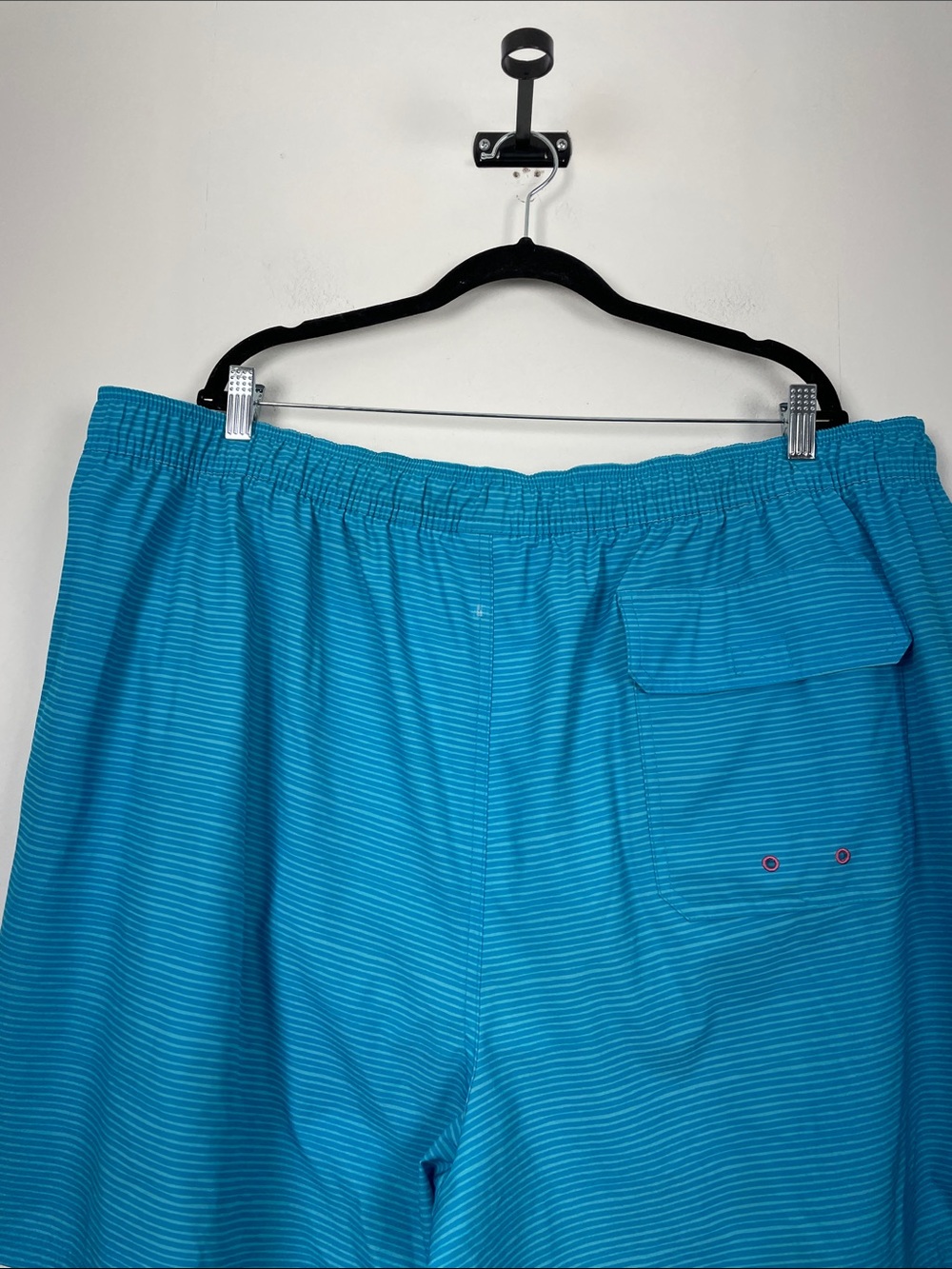Vineyard Vine Men's 3XB Strip Teal Blue Lined Swim Trunks Shorts with Patch Logo - Picture 7 of 9